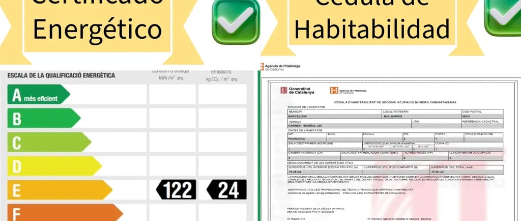 certificado energetico y cedula de habitabilidad