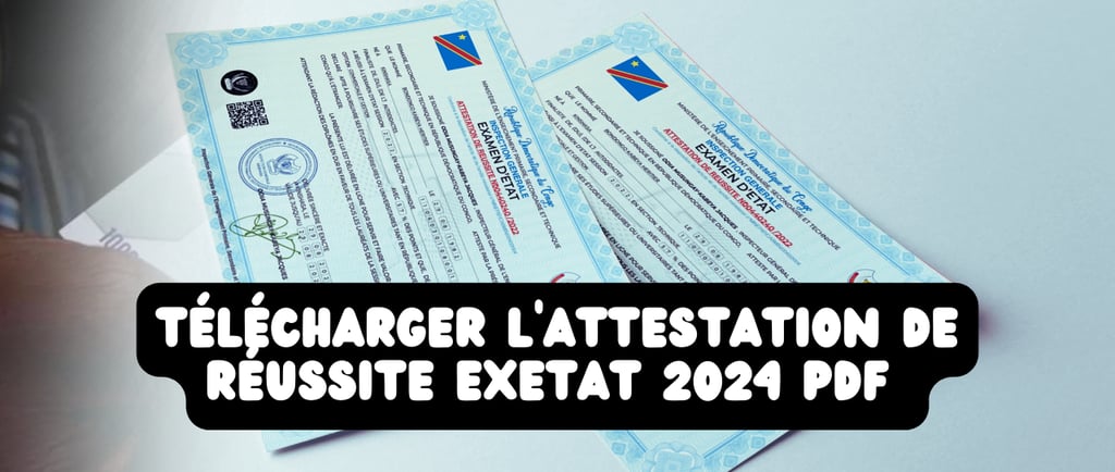 Attestation de Réussite Exetat 2025 PDF
