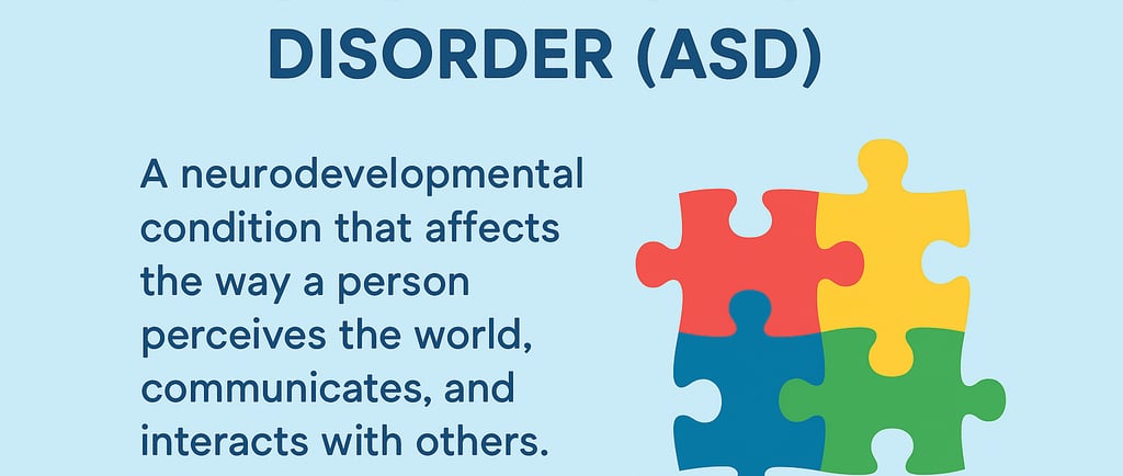 Autism Spectrum Disorder (ASD) is a neurodevelopmental condition that affects how a person perceives