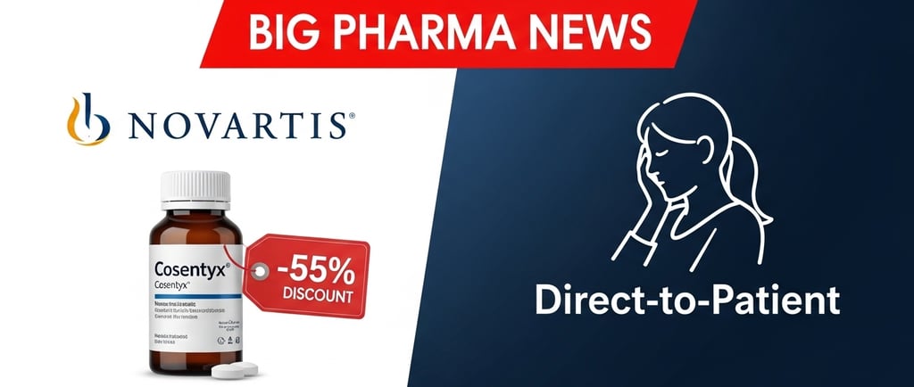 Novartis Cosentyx दवा पर Direct-to-Patient मॉडल के तहत 55% छूट – अमेरिकी मरीजों के लिए बड़ी राहत