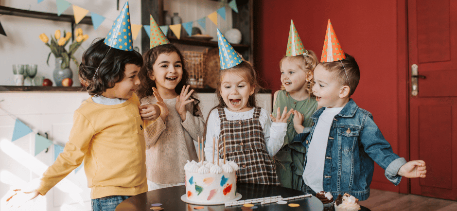Kids birthday party in the common house