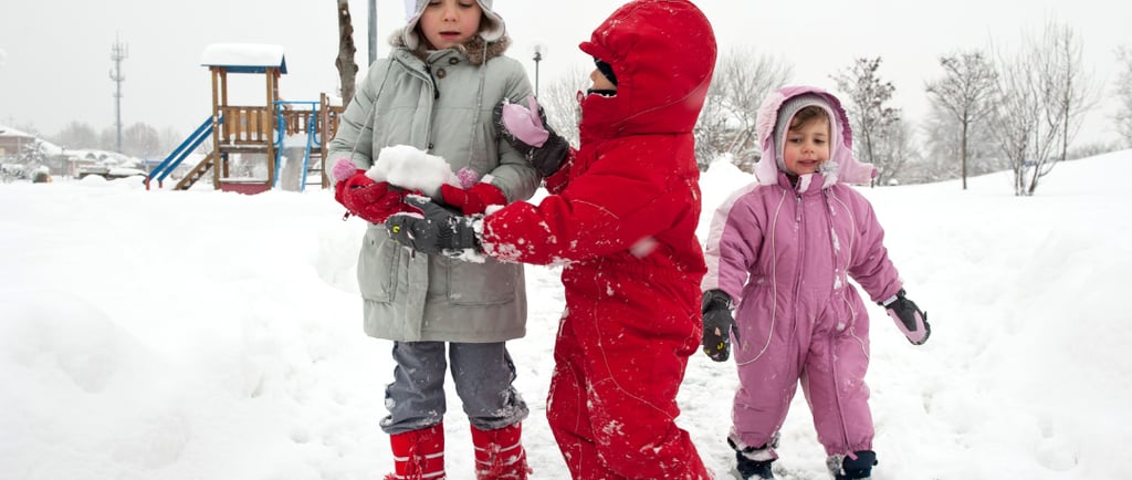 Kids playing in the snow
