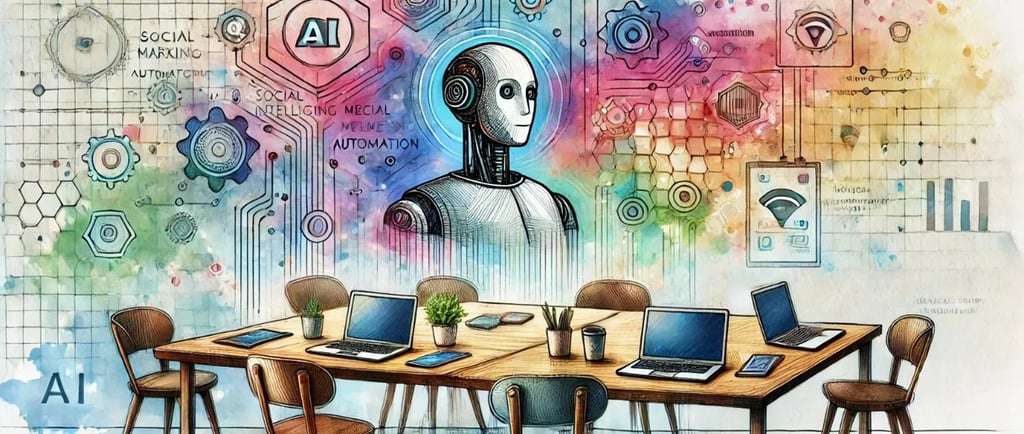 ai robot with office meeting room