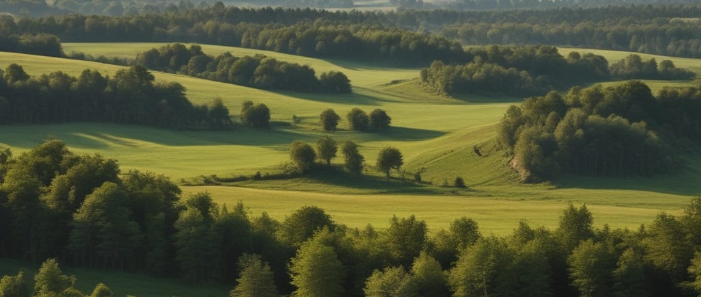 a dirt road surrounded by trees in a park