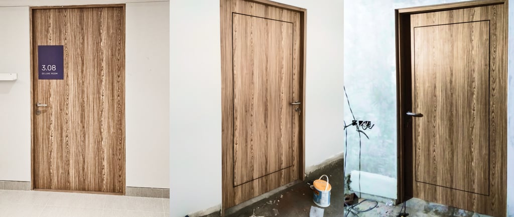 Pintu Solid Wood Panel lapisan 