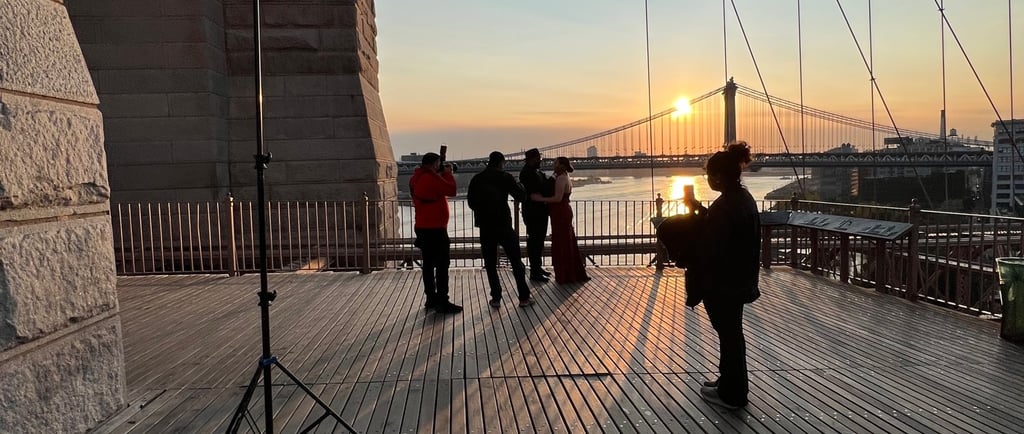 Sunrise on the Brooklyn Bridge