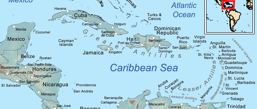 How many Small Island Nations are in The Caribbean