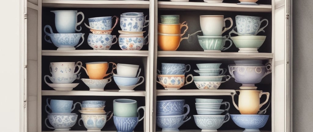 A store display filled with an assortment of colorful handcrafted items including plush toys, hanging decorations, and patterned pouches. Shelves are packed with creatively designed products, exhibiting vibrant textiles and intricate patterns. The scene is lively with a clutter of colors and textures, giving a sense of artisanal craftsmanship.