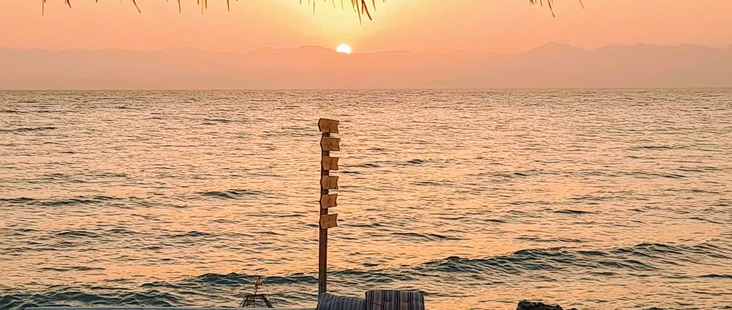 Sunrise on the beach in Egypt