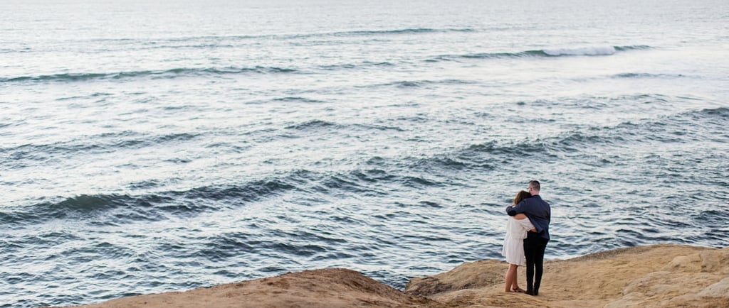 Two empty nesters overlooking the ocean