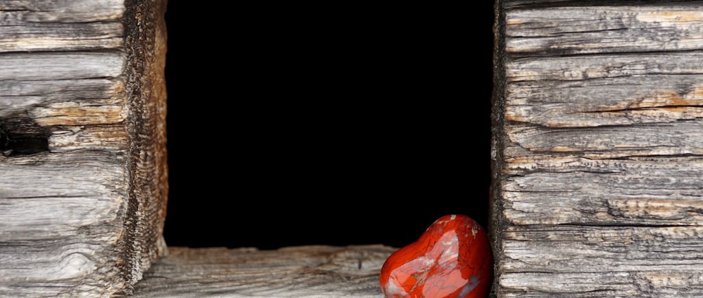 A heart positioned in an Empty Nest