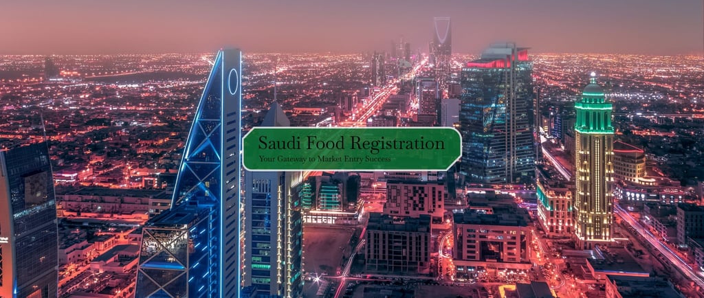 Saudi Food Registration Logo with slogan and saudi arabia photo