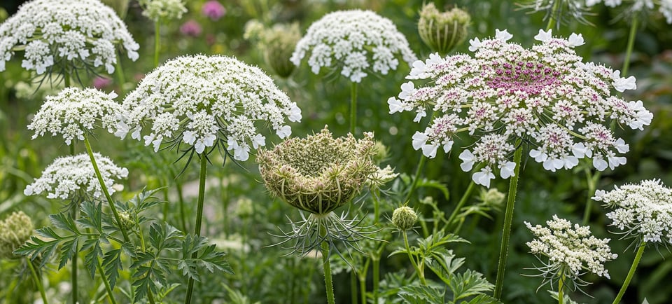 bishop lace and queen annes lace close up