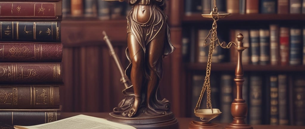 Two hands are visible, one holding a pen and another holding a document, suggesting a situation involving document review or signing. The scene appears to be set on a desk with a table lamp illuminating the area.