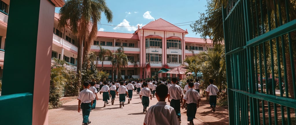 A school on the outskirts of Phnom Penh