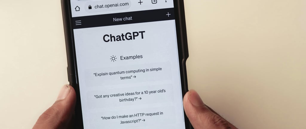 `a person holding a phone, showing AI platform