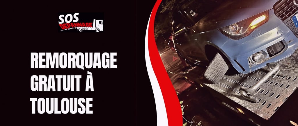 Audi A3 accidentée sur un plateau d'une dépanneuse de SOS Dépannage 31.