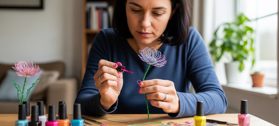 a woman is making a flower arrangement for a flower arrangement