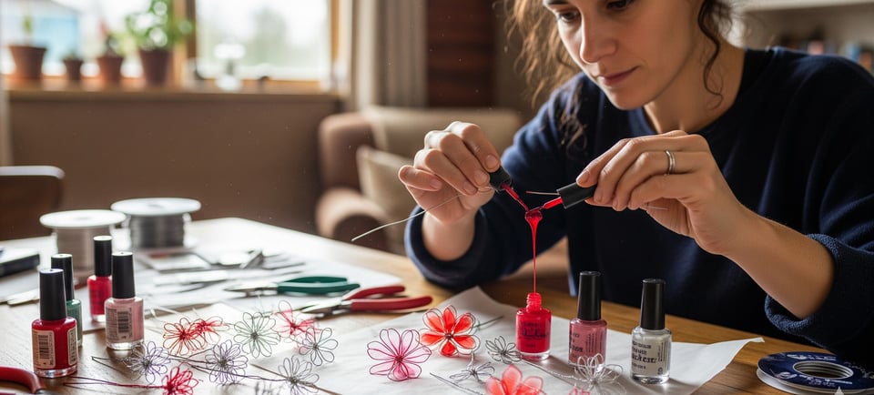 a woman is doing something with her hands