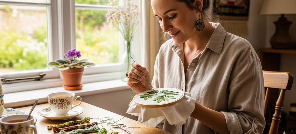 a woman is holding a plate with a plate of food