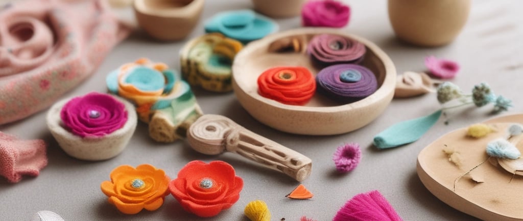 handycraft utensils for making felt flowers