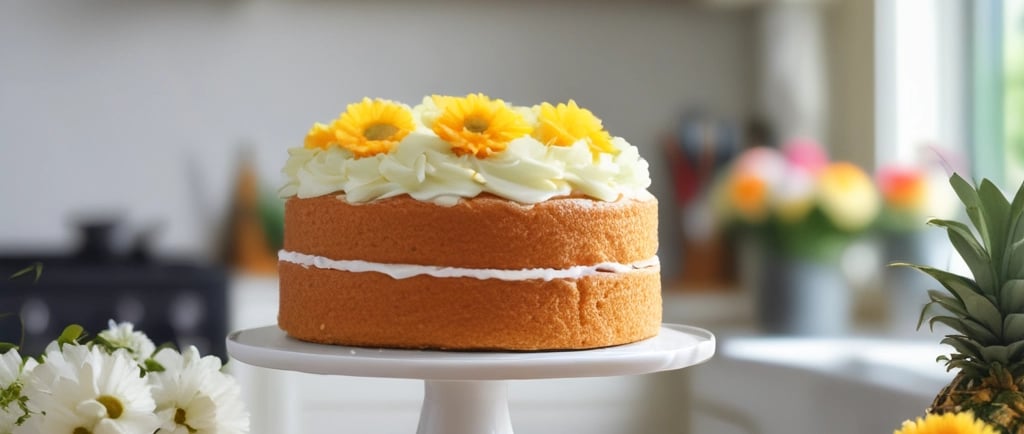 best pineappple cake recipe cake on cake stand