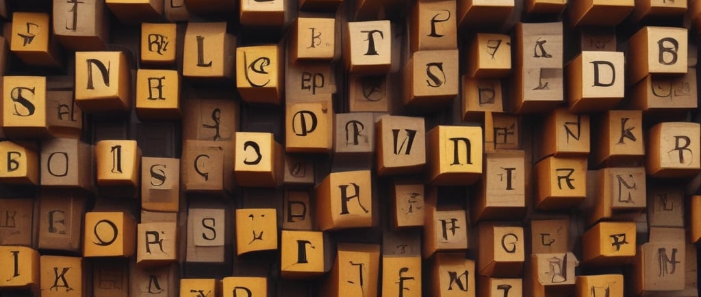 black alphabetical wall decor