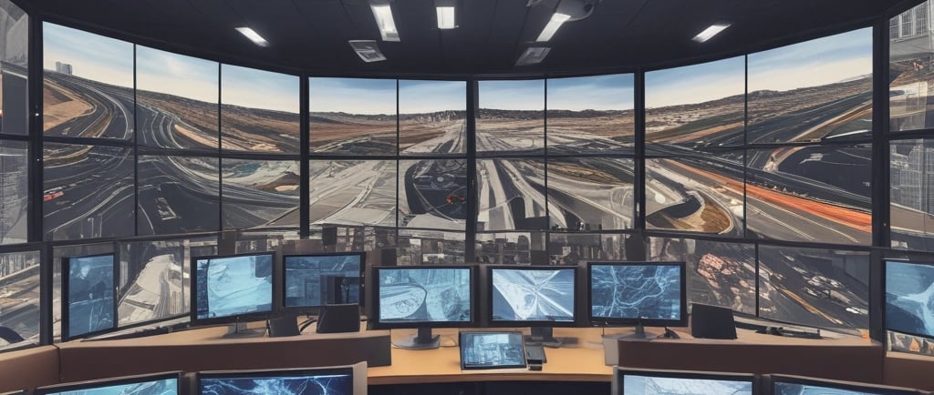 a traffic control room