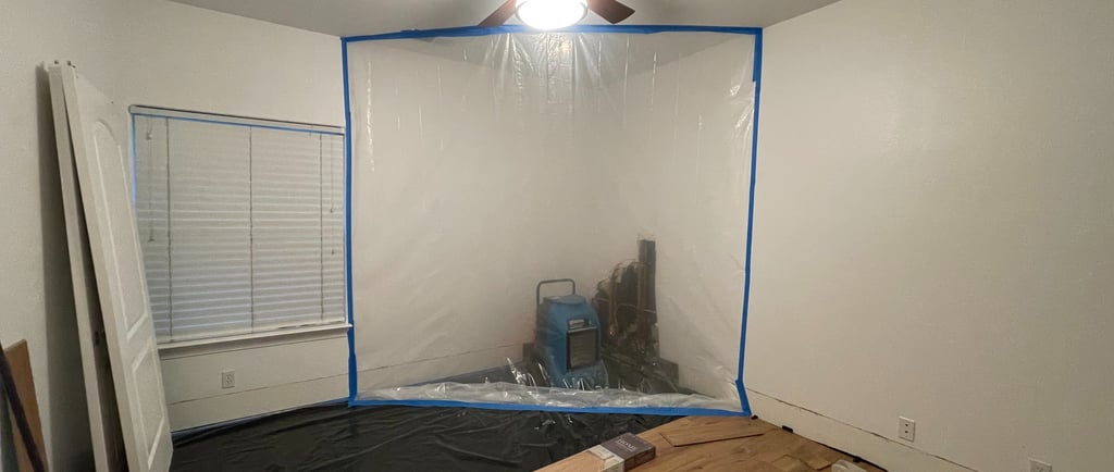 Water damage from roof leak caused mold in the wall. Chico CA