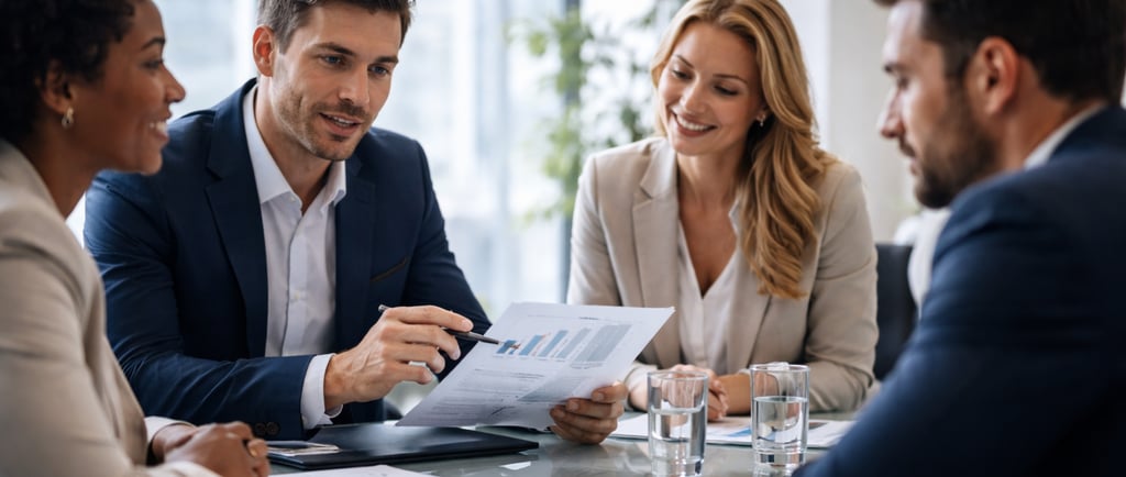 team meeting in an office