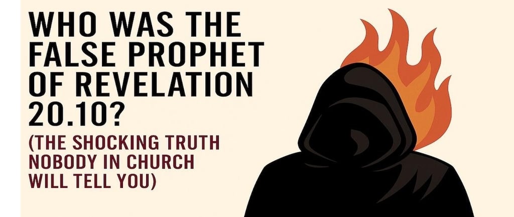 Who was the false prophet of Revelation 20:10? Shocking truth nobody in church will tell you. End Times Guru blog image.