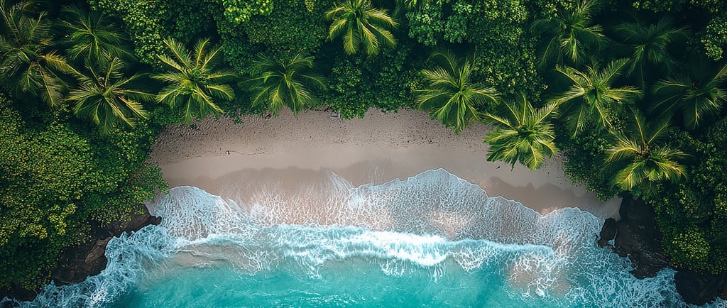 Manuel Antonio, Costa Rica beach nestled within the National Park