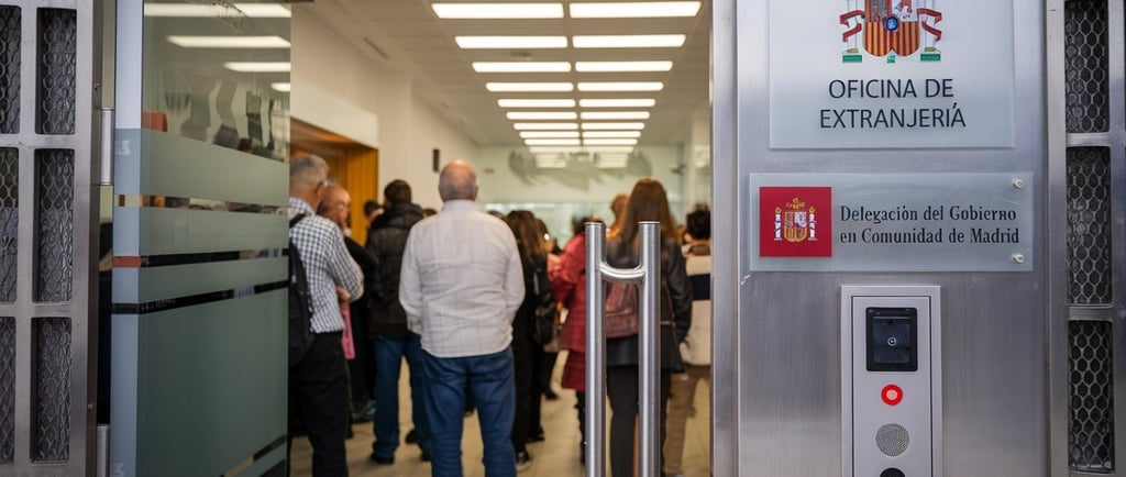 a group of people standing in front of a metal gate