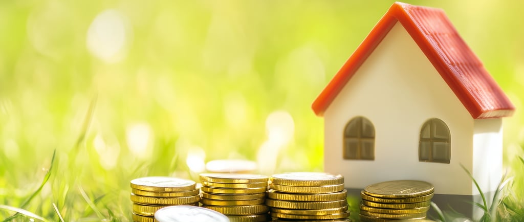 coins and a house for real estate investing