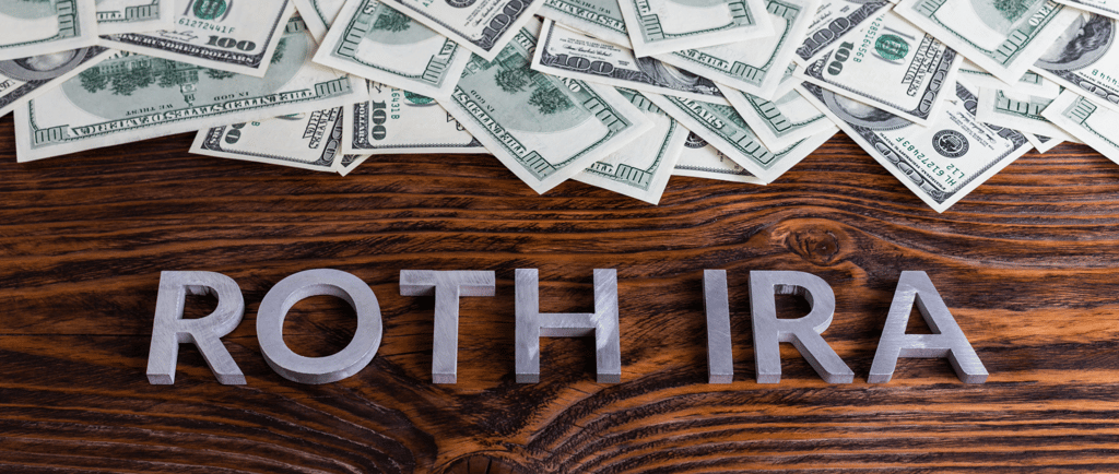 lots of money in a pile for the word roth ira