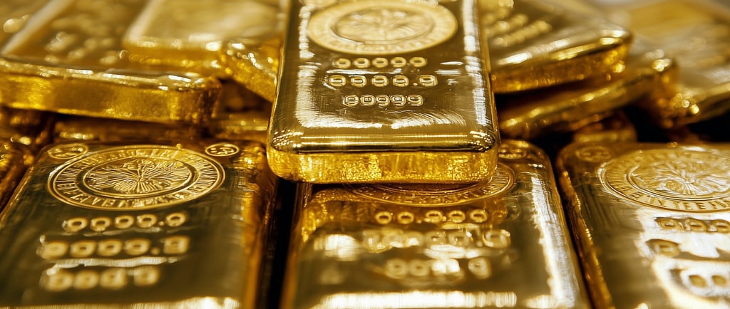 gold bullion bars in pile