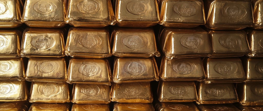 shiny gold bar pallet