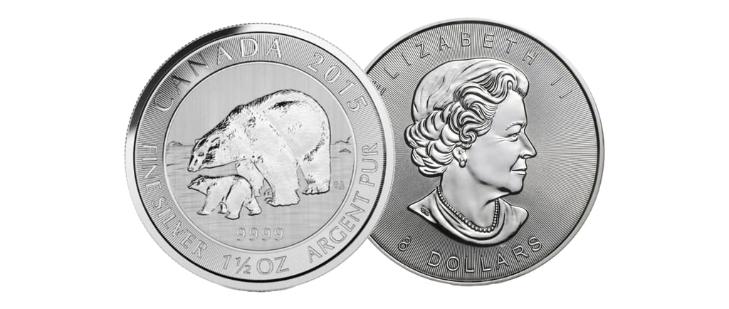 silver polar bear coin