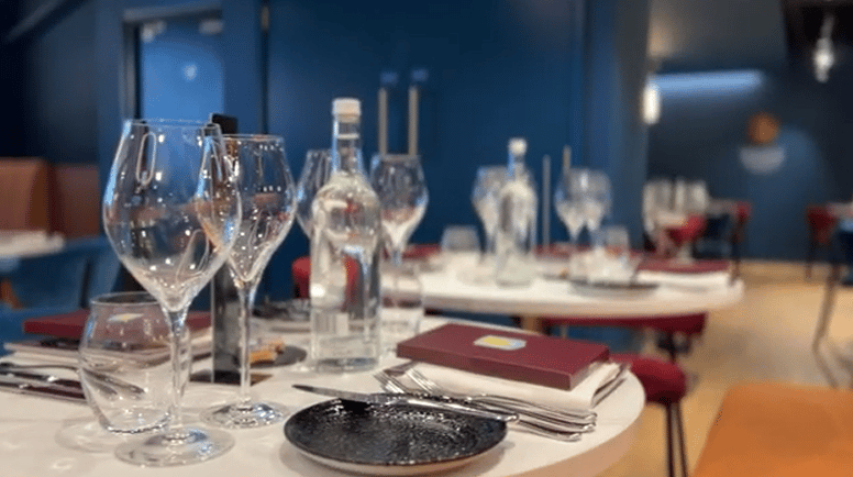 table with cutlery inside the 150 club