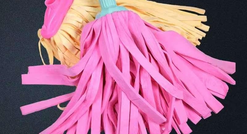 leather towel mop real sheep skin leather mop head 