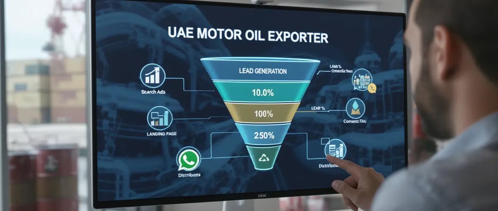 Convertx - Motor oil brand in UAE building a digital lead generation funnel with landing page