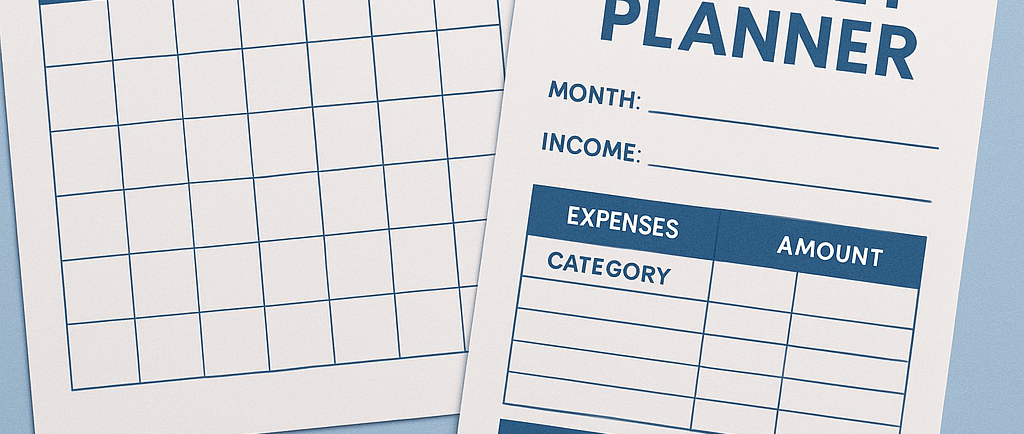 A calender and a budget planner