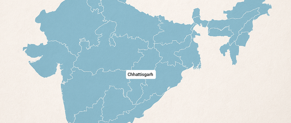a map of india with the name of the country