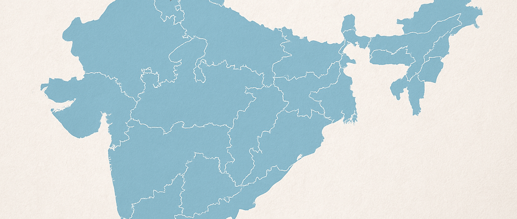 a map of india with a map of the country