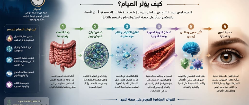 اكتشف العلاقة المذهلة بين بصمة العين وصحة الأمعاء. كيف يؤثر ميكروبيوم القولون على بصرك؟ وما الفرق بي