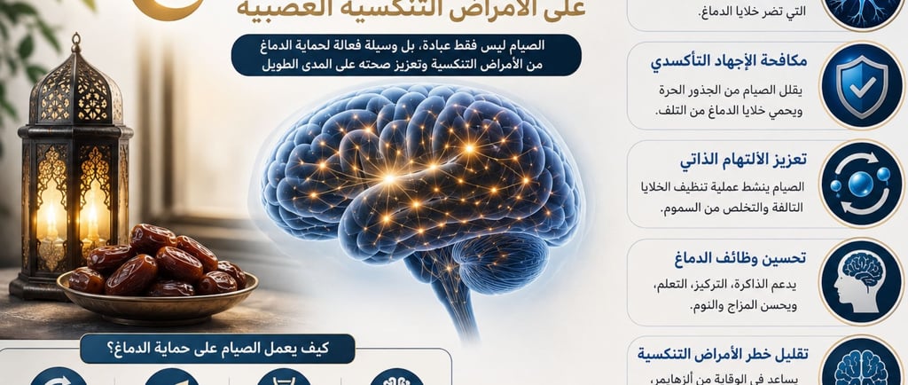 🌙الآثار الواقية للصيام على الأمراض التنكسية العصبية🧠