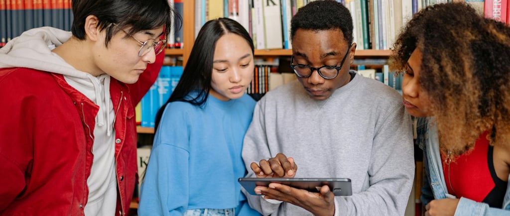 a group of students in discussion