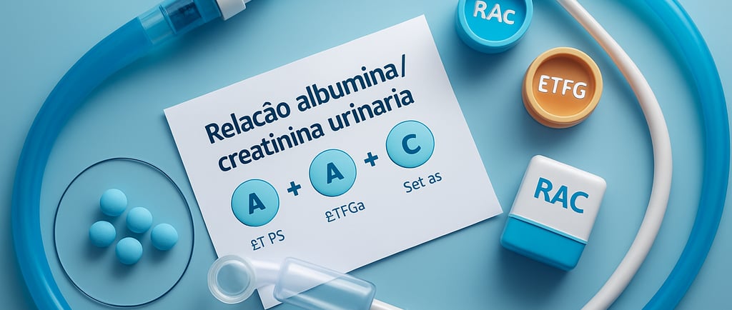 RAC cálculo de albumina e creatinina
