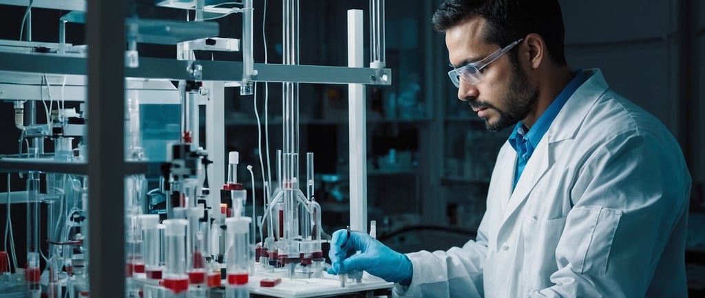 biomédico trabalhando em um laboratório