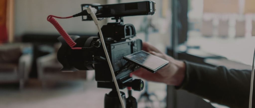 Caméra professionnelle utilisée pour réaliser une vidéo d’entreprise efficace et stratégique